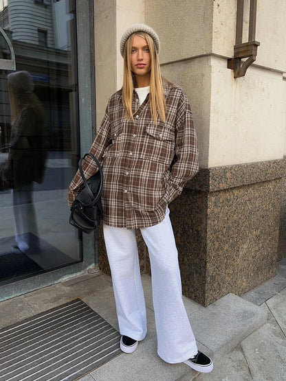 Chemise à carreaux en flanelle confortable