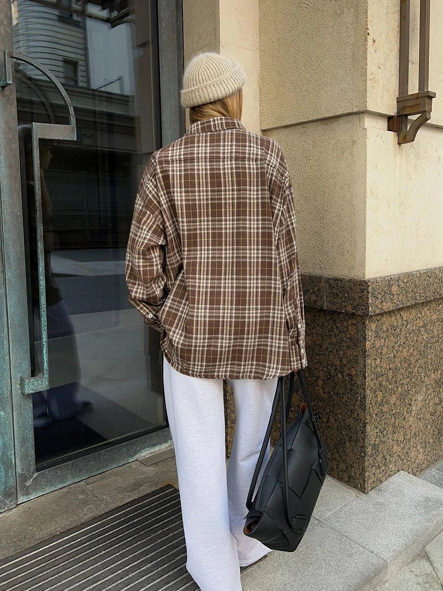 Chemise à carreaux en flanelle confortable